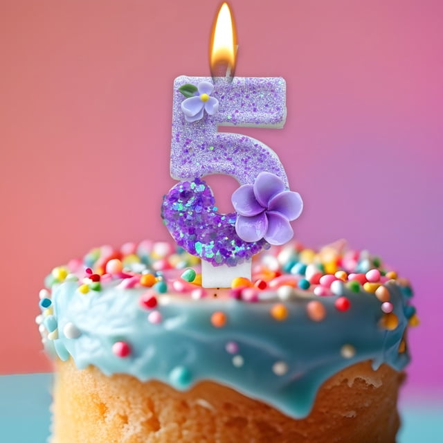 Gmogad Number Candles for Birthday Cake Decoration 1-9 with Stand, Multicolor Wax Candles, Even Burning for Parties Anniversaries Christmas Celebrations