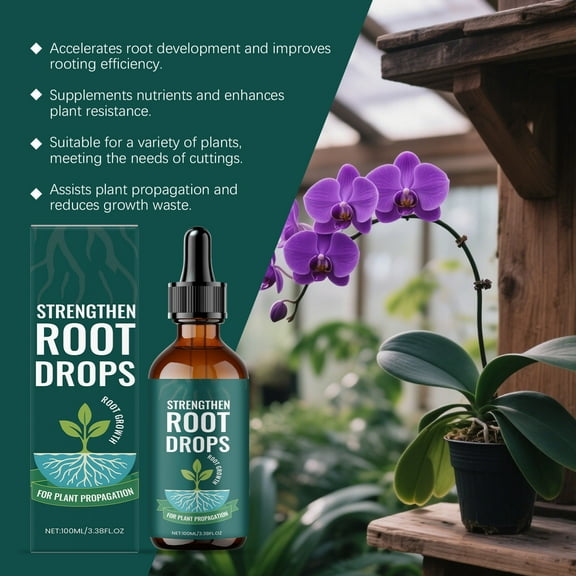 Gmogad Plant Rooting Drops for Fruits Vegetables and Flowers, 100ml Hydration and Maintenance Fertilizer Drops, Promoting Nutrient Growth Solution for Potted Plants and Horticulture