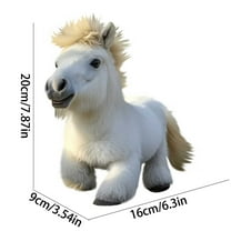 Gmogad Plush Pony Doll, 6 Inch Soft Stuffed Animal Figurine, Weighted Base Desk Decor for Office, Bedroom, Nursery - Adorable Gift for Girls, Boys, Collectors & Pony Lovers