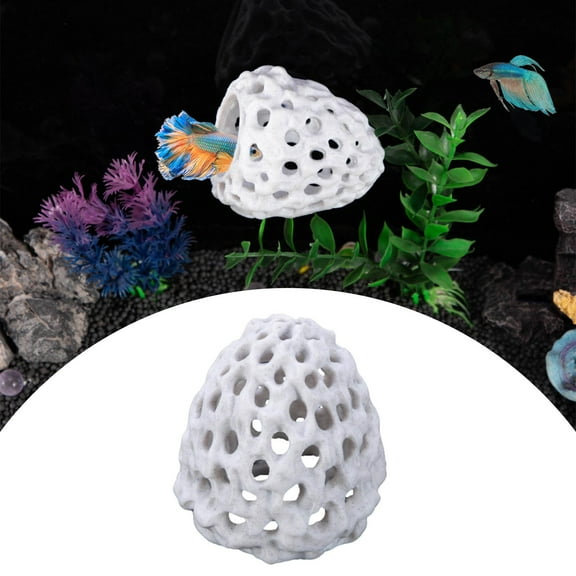 Gmogad Shrimp Breeding Cave Aquarium Shrimp Hideout Porous Shrimp House Fish Tank Decoration Aquascape Shelter Breeding Nest for Shrimp Betta Fish Aquarium Landscape Decor