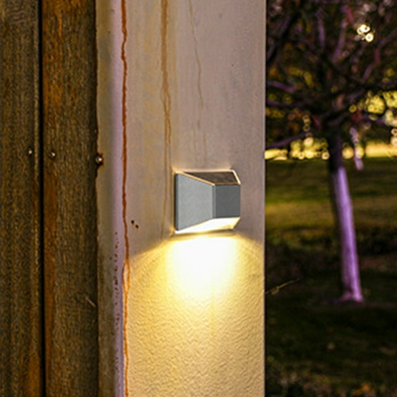 Gmogad Solar Powered Stair Light, Compact Step Lighting for Outdoor Stairs Pathway and Garden Edges, Solar Powered Stair Light Waterproof with High Brightness LED, Automatic Dusk to Dawn Sensor