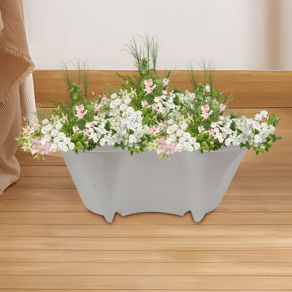 Gmogad Stackable Strawberry Planting Pot with Three Petals, Plastic Vertical Garden Planter for Space Saving Cultivation, 3 Tier Stackable Pot for Strawberries and Vines