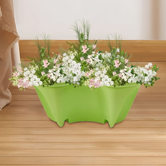 Gmogad Stackable Strawberry Planting Pot with Three Petals, Plastic Vertical Garden Planter for Space Saving Cultivation, 3 Tier Stackable Pot for Strawberries and Vines