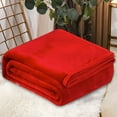 thumbnail image 1 of Gmogad Super Soft Warm Solid Warm Micro Plush Fleece Blanket Throw Rug Sofa Bedding 70x100cm Red, 1 of 3
