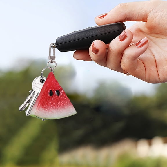 Gmogad Watermelon Fruit Keychain, Cute and Durable Accessory for Backpacks, Keys or Purses, Fun Whimsical Design, Great Gift for Kids, Friends, Students or Couples, Adds Playful Style