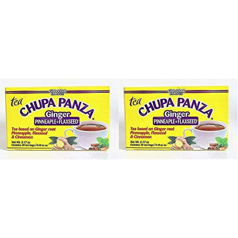 GN+VIDA Tea Chupa Panza, Tea Based Onginger Root, Pinneapple, Flaxseed & Cinnamon (30 Tea Bags/0.10 oz Each) 2 Count