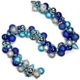 thumbnail image 1 of GnFlus 6Ft Christmas Ball Garland Ornaments Shatterproof Xmas Hanging Balls Holiday Party Wedding Christmas Tree Home Decor Dark Blue & Light Blue & Silver, 1 of 6