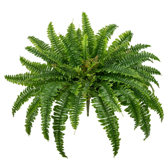 GnFlus Artificial Fern 33.5" Dia Boston Fern Fake Outdoor Plants Moss Large Artificial Plants with 60 Fronds Hanging Greenery Faux Ferns Shrubs Home Garden Porch Farmhouse Decor