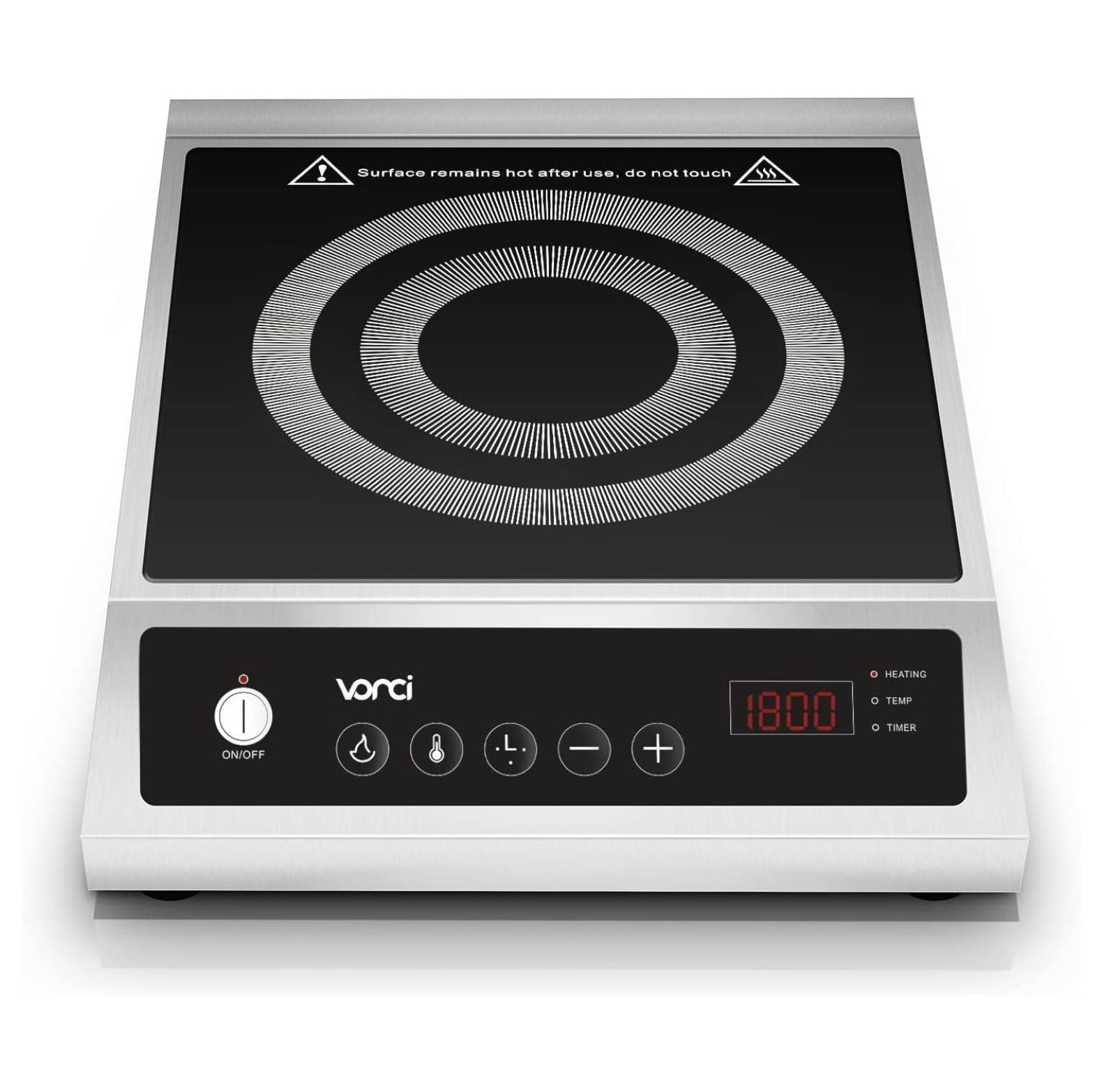 GnHoCh 1800W Induction Cooktop, Durable Countertop Burner with