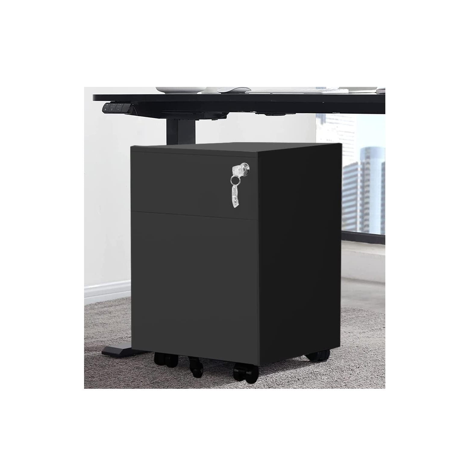 GnHoCh 2 Drawer Rolling Filing for Home Office Under Desk