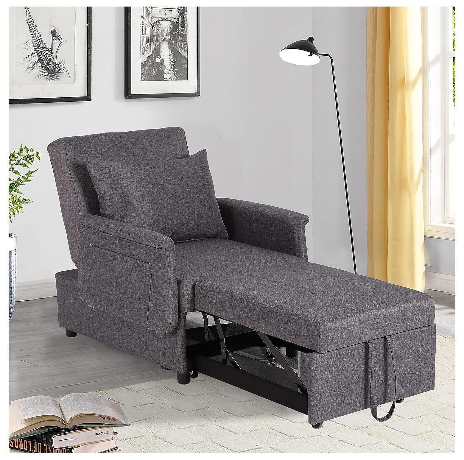 GnHoCh 3 in 1 Chair Beds Sleeper Pull Out Sleeper Chair Convertible