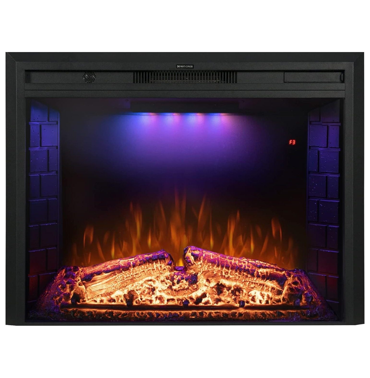 GnHoCh 36'' Electric Fireplace Inserts, Recessed Built in Wall Electric