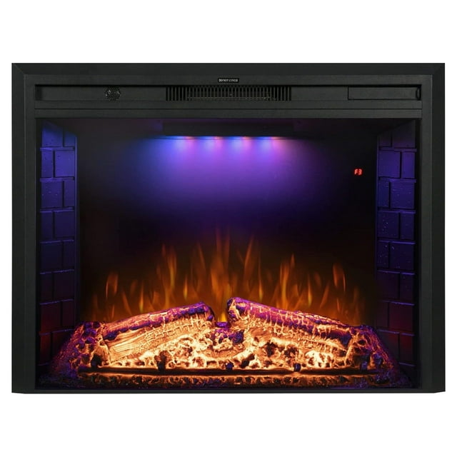 GnHoCh 36'' Electric Fireplace Inserts, Recessed Built in Wall Electric