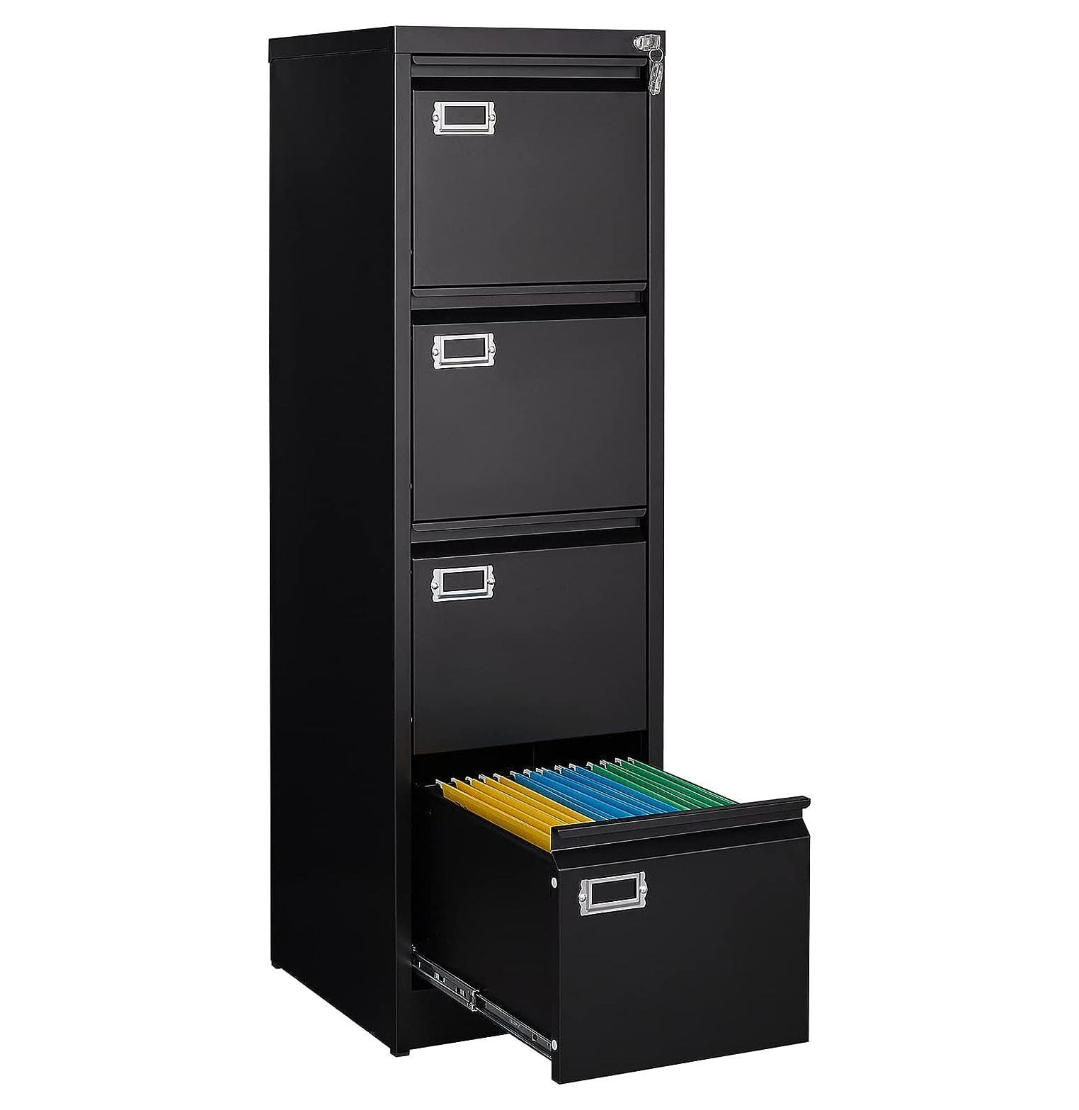 GnHoCh 4 Drawer File with Lock, Metal File for Home