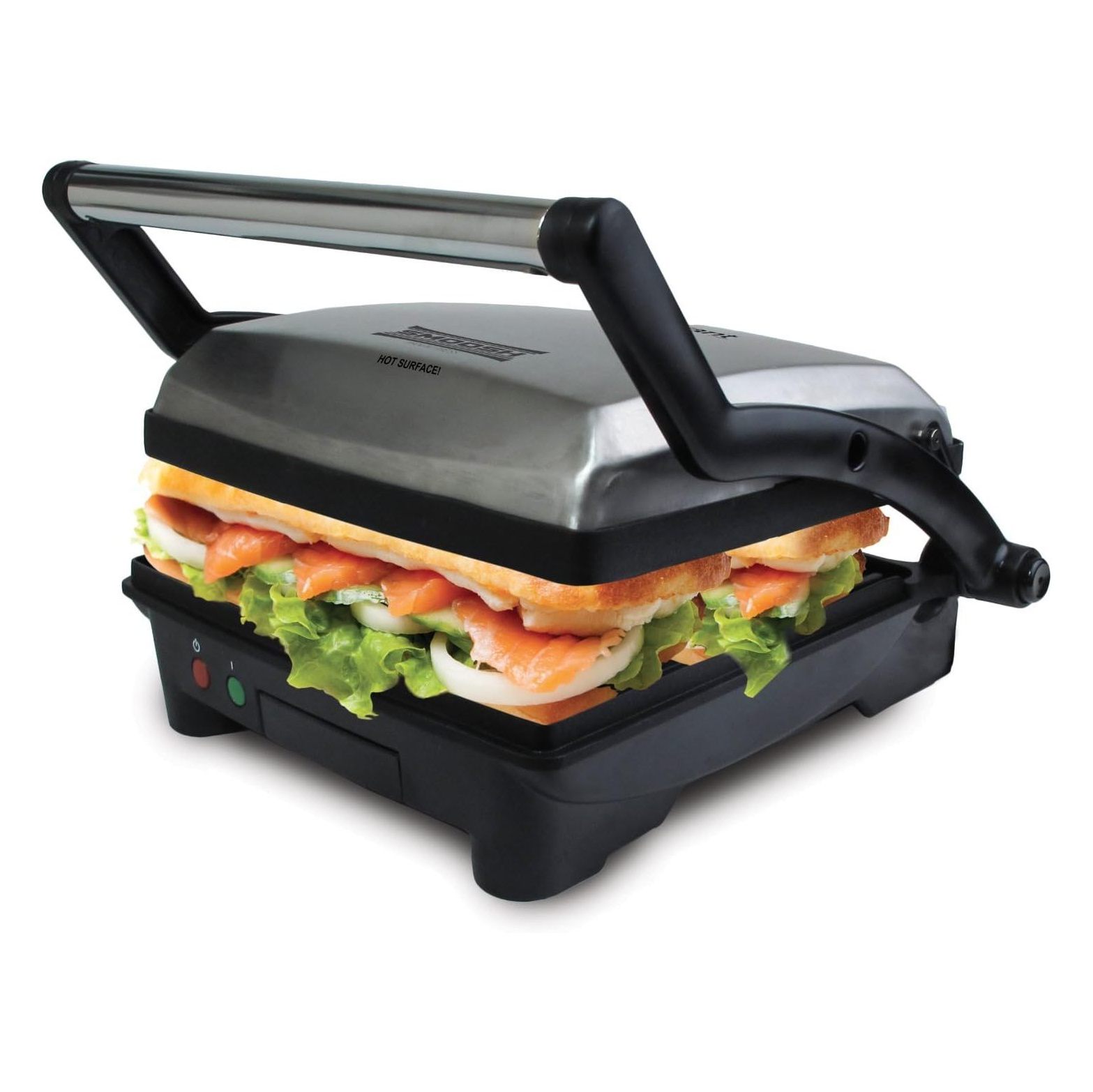 GnHoCh 4Serving Panini Press and Sandwich Griddler with Nonstick