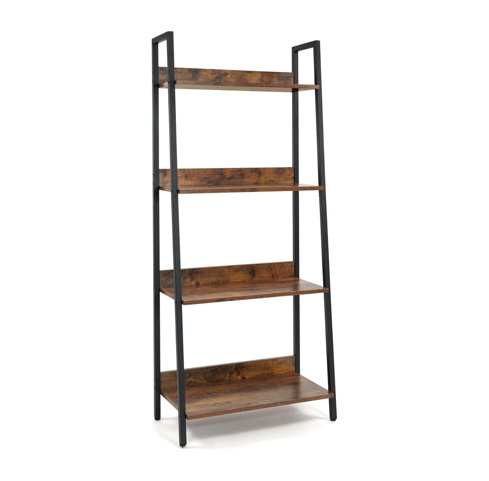 GnHoCh 4 Tier Ladder Bookshelf, 24 Inch Width Free Standing Shelf