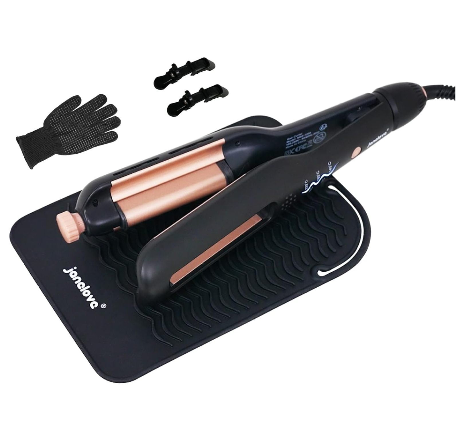 GnHoCh 4in1 Adjustable Hair Waver, Beach Waver Curling Iron, Deep