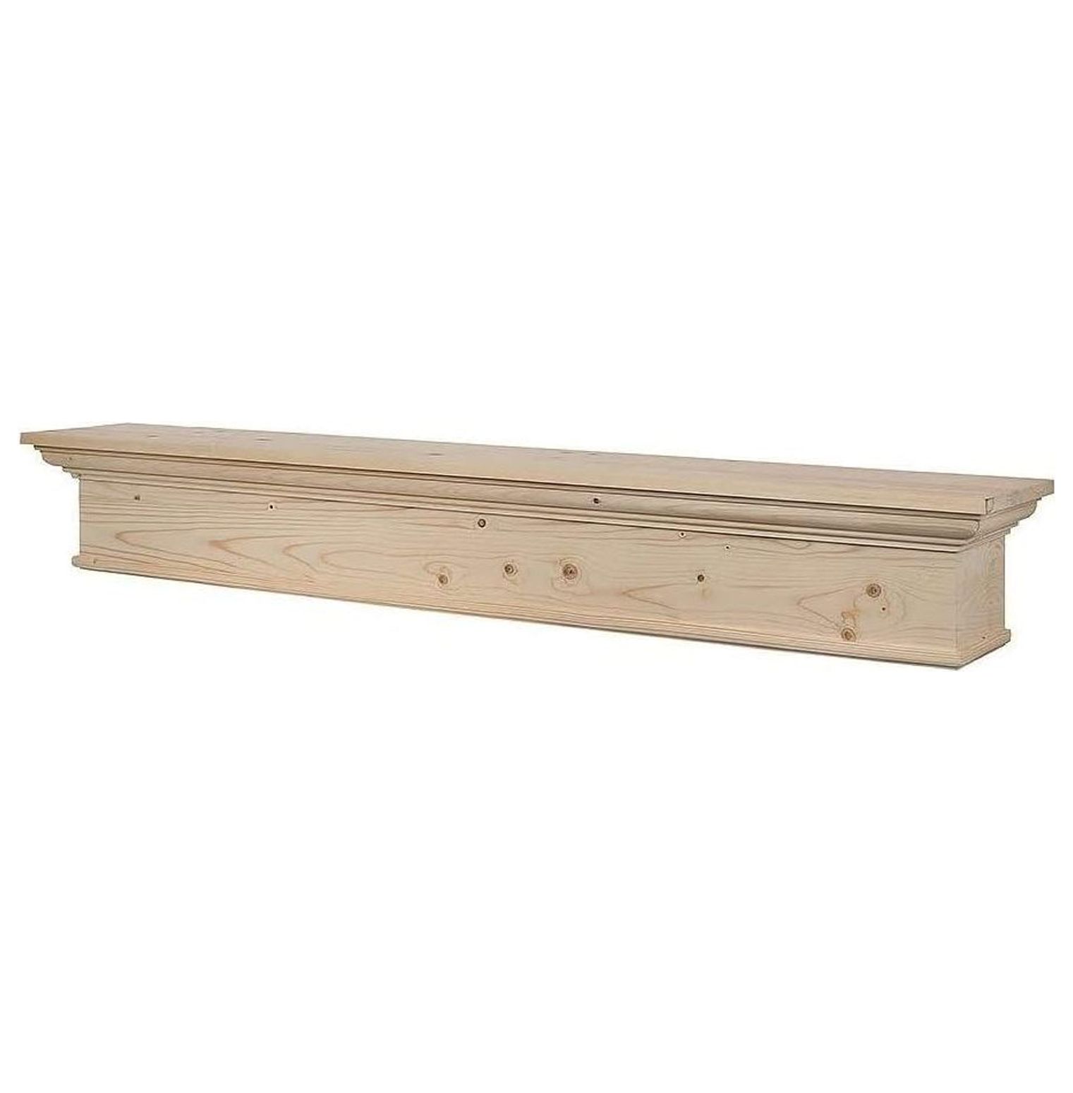 GnHoCh 60 Inch Floating Fireplace Mantel Wood Shelf in Unfinished