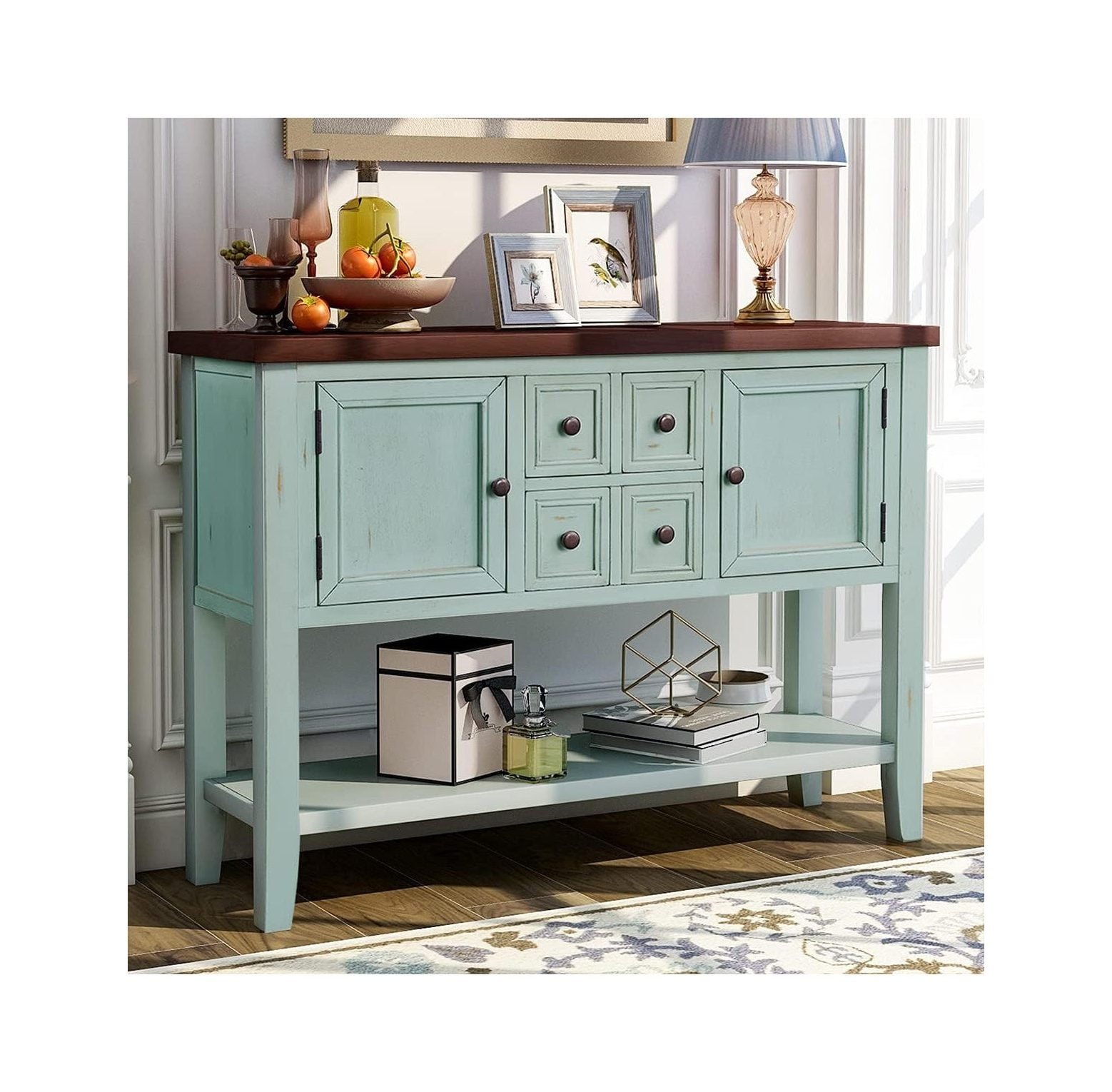 GnHoCh Buffet Table, Cambridge Series Sideboard Table with Bottom Shelf