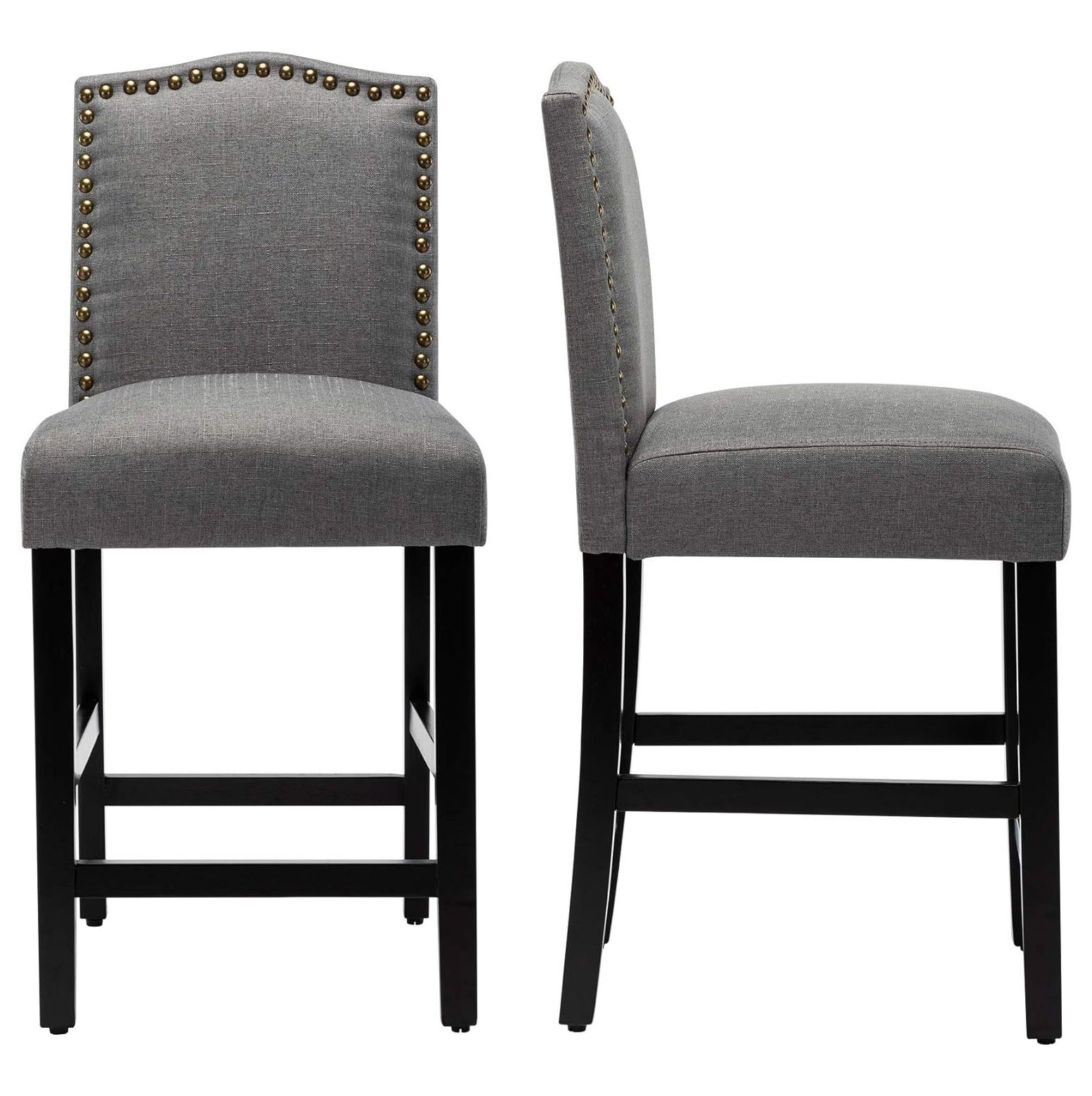 GnHoCh Counter Stools,24 inches Upholstered Bar Chairs with Solid Wood