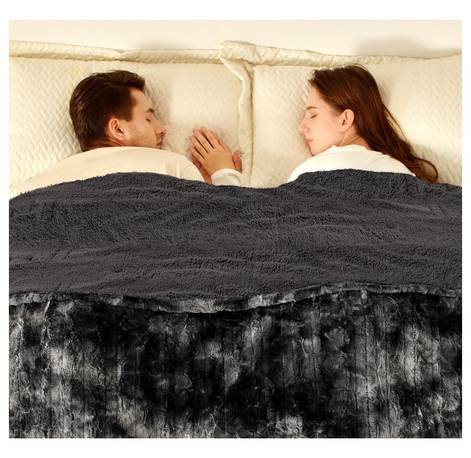 GnHoCh Electric Blanket King Size 100"x 90", Dual Controllers Heated