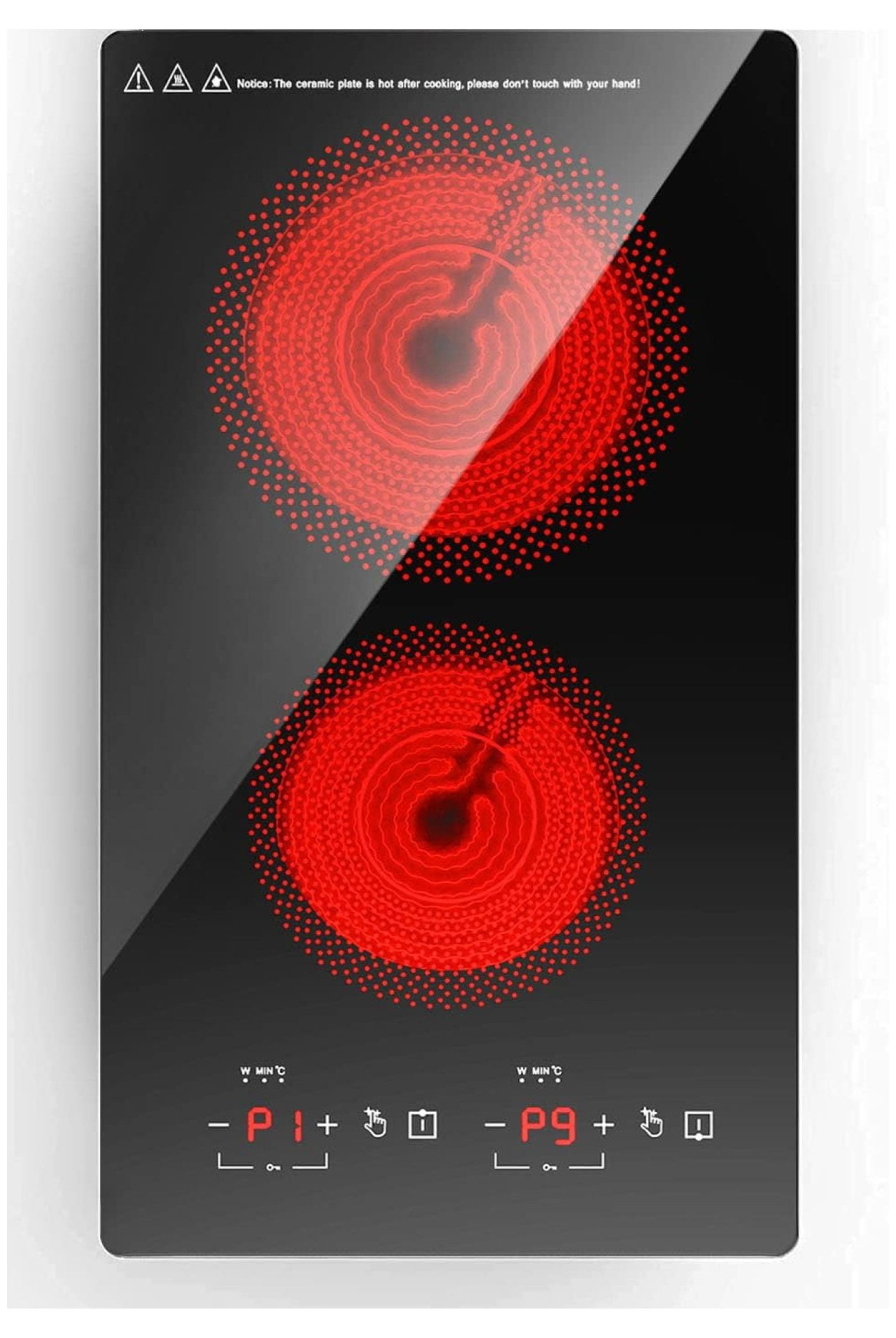 GnHoCh Electric Cooktop 2000W Electric Hot Plate Double Burner,110v Portable Electric Stove for