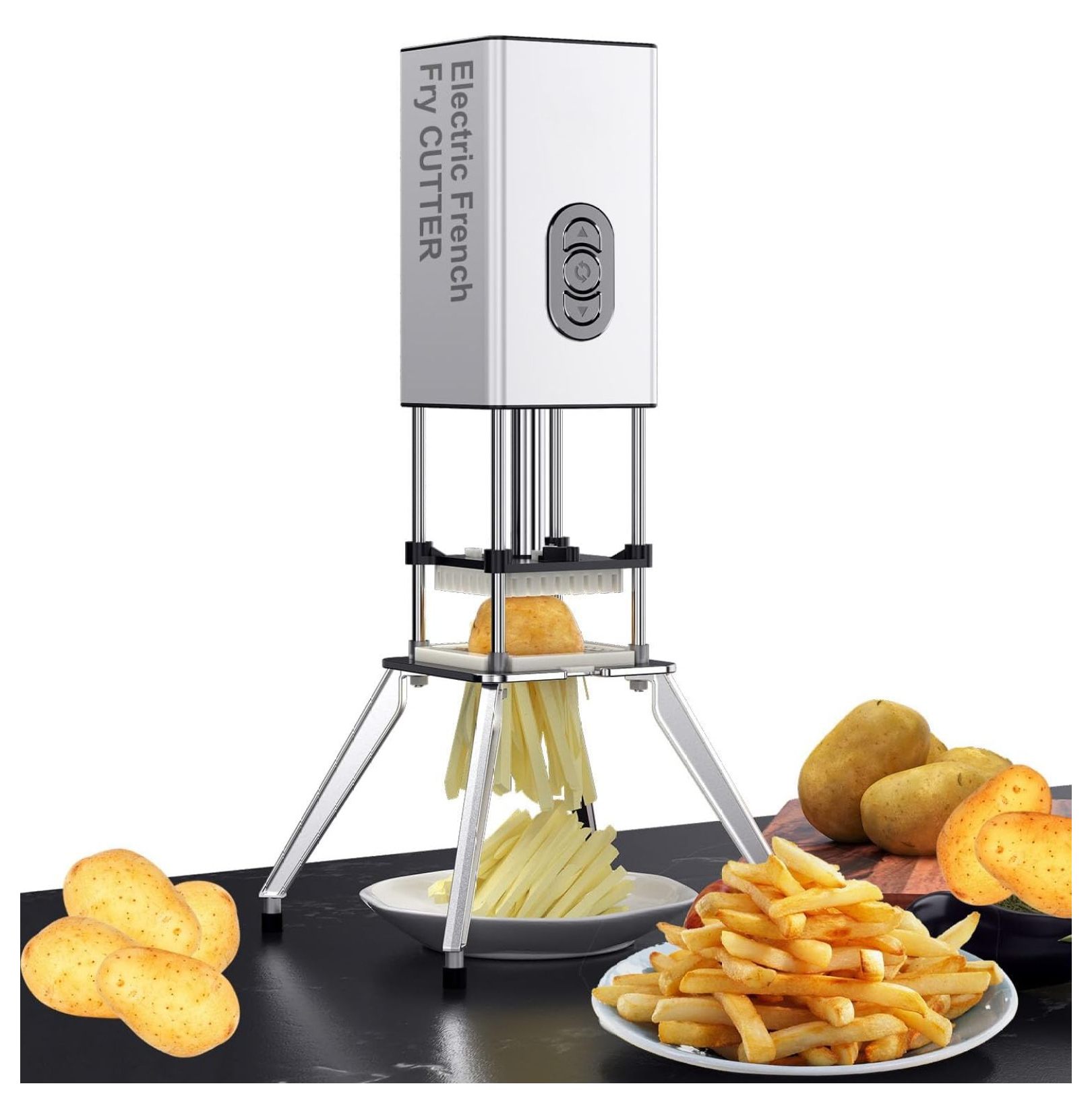 GnHoCh Electric French Fry Cutter, Vertical french fry cutter stainless
