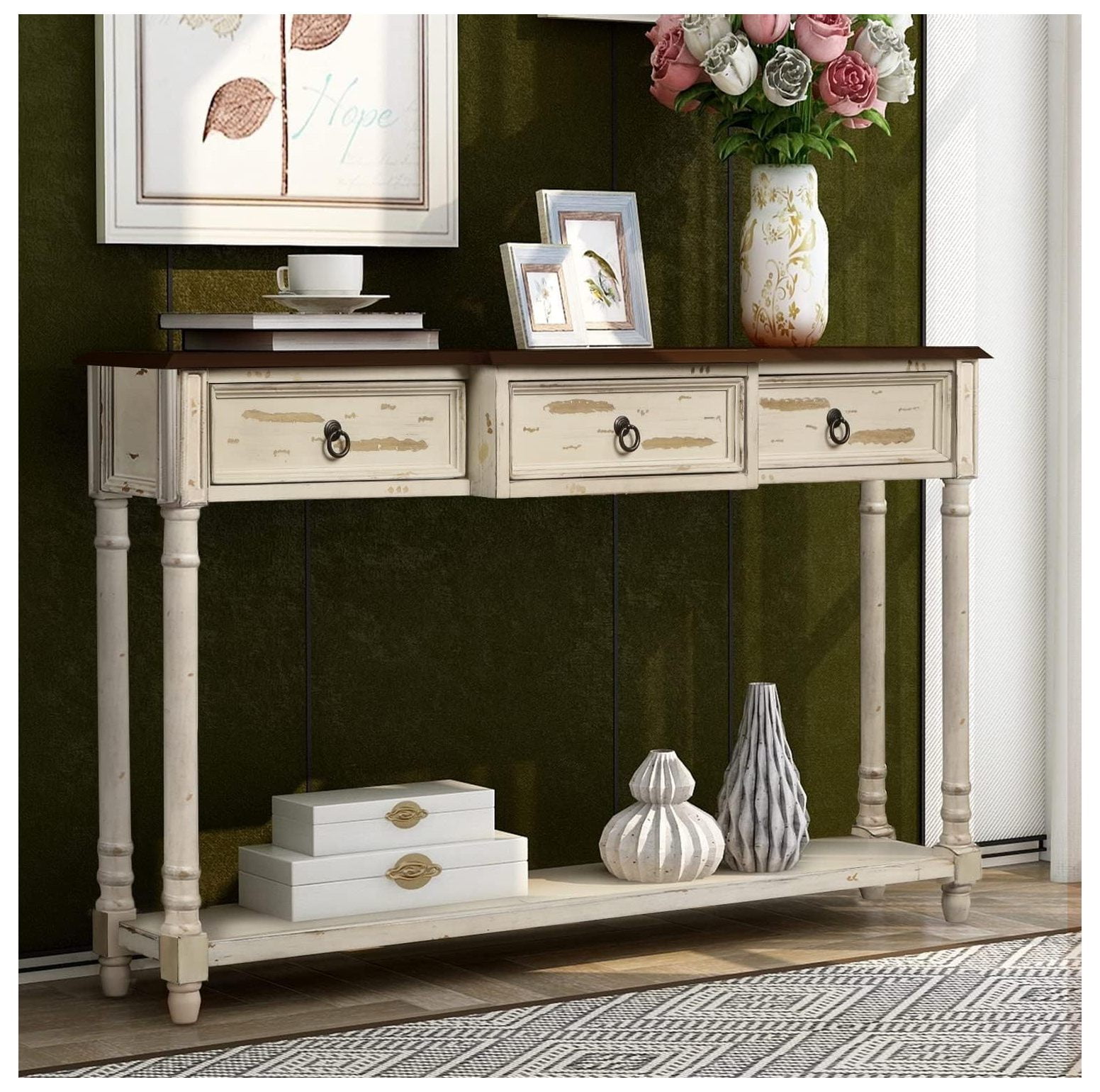 GnHoCh Extra Long Console Table for Hallway, Narrow Long Entryway Table