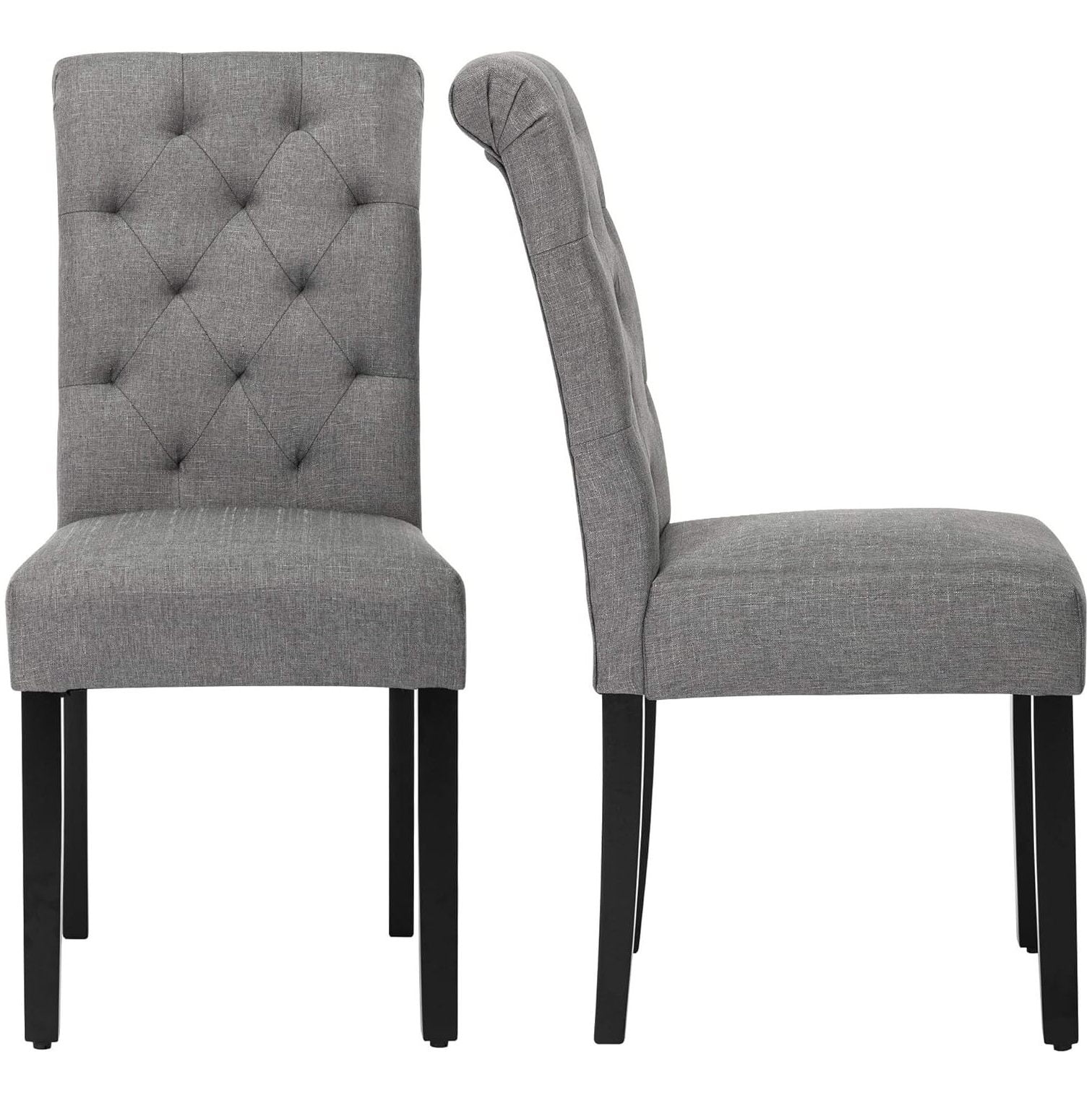 GnHoCh Fabric Dining Chairs with Wood Legs, Modern Kitchen Chairs Set