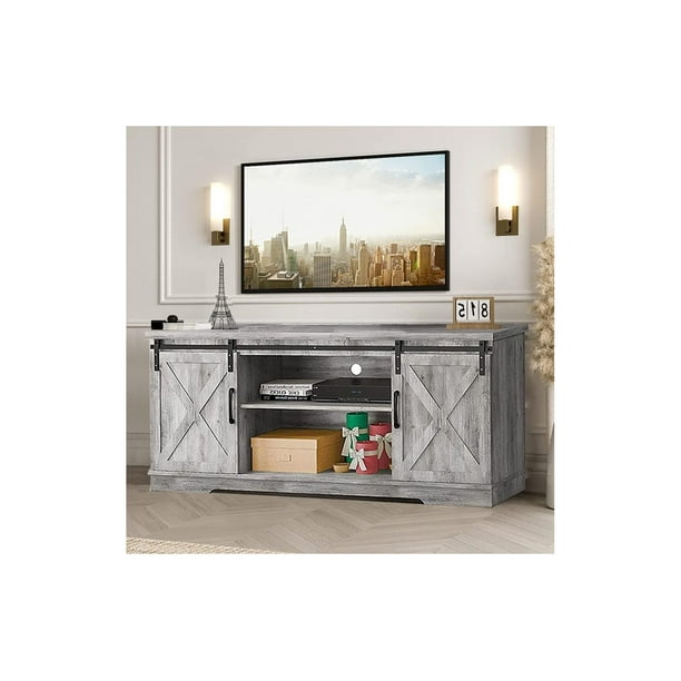 GnHoCh Farmhouse TV Stand for 65 Inch TV, Entertainment Center TV Media