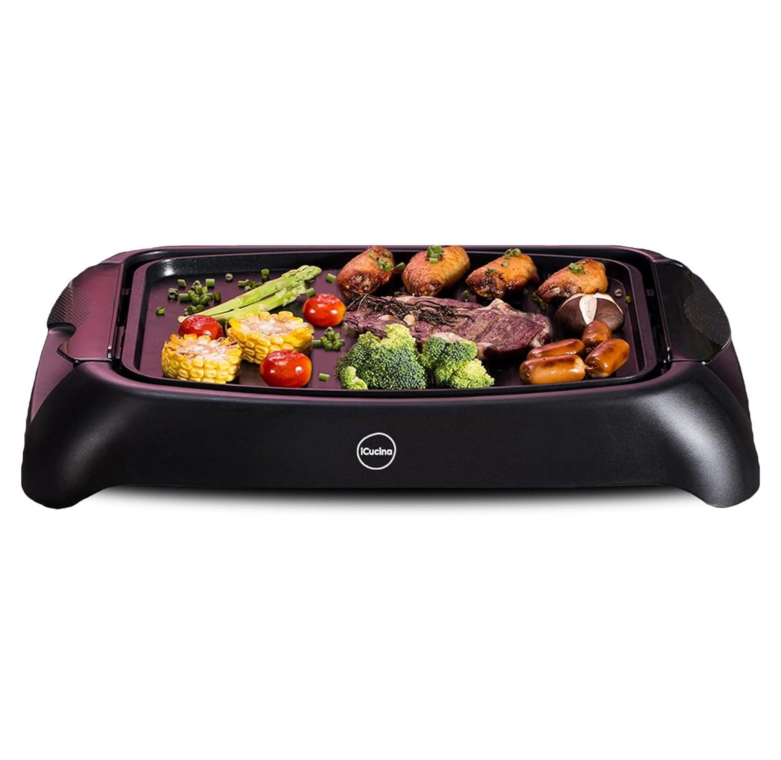 GnHoCh Flat Electric Griddle Nonstick for Pancakes, Eggs, Quesadillas