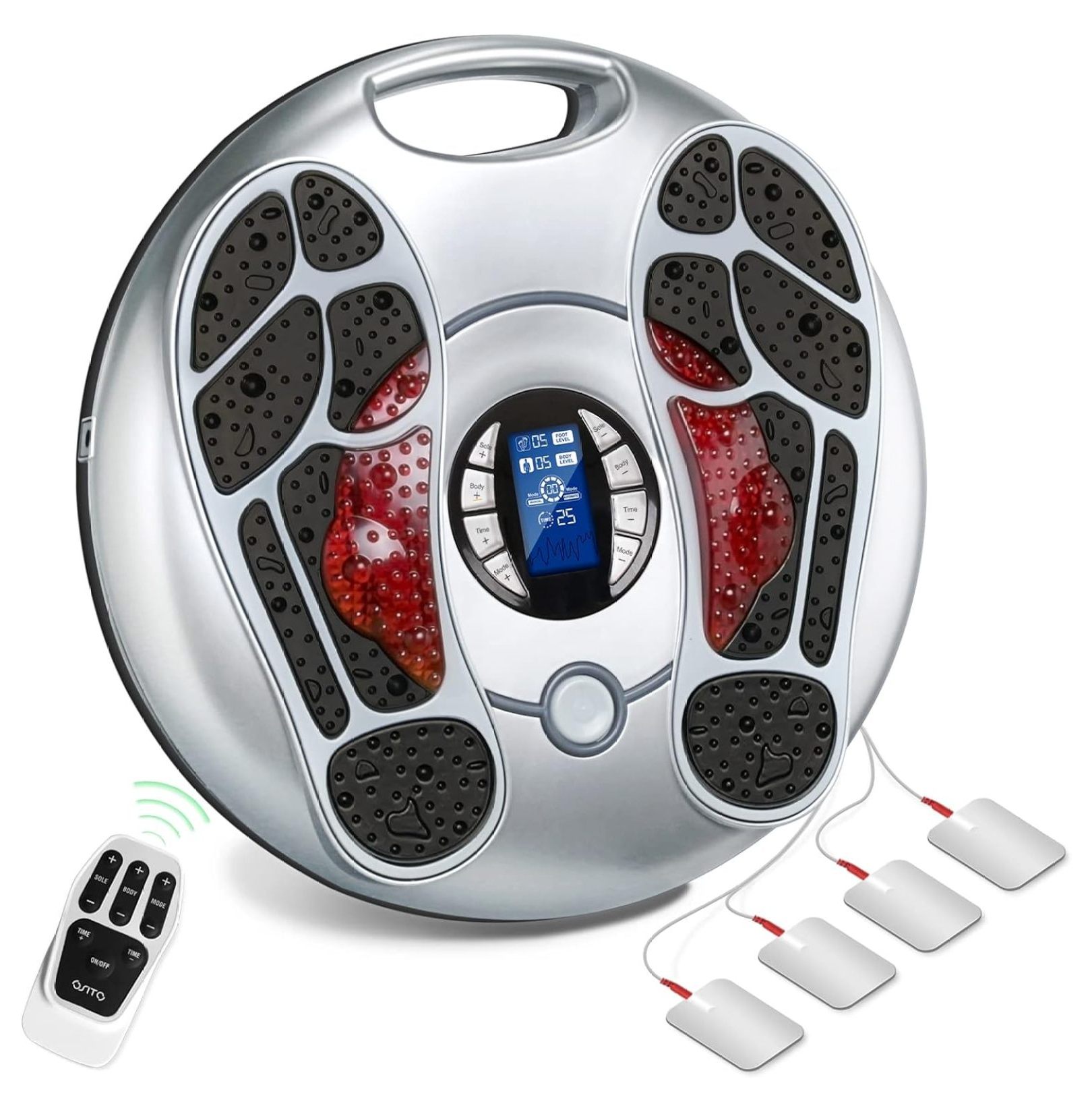 GnHoCh Foot Circulation Stimulator, Electric Foot Massager with EMS