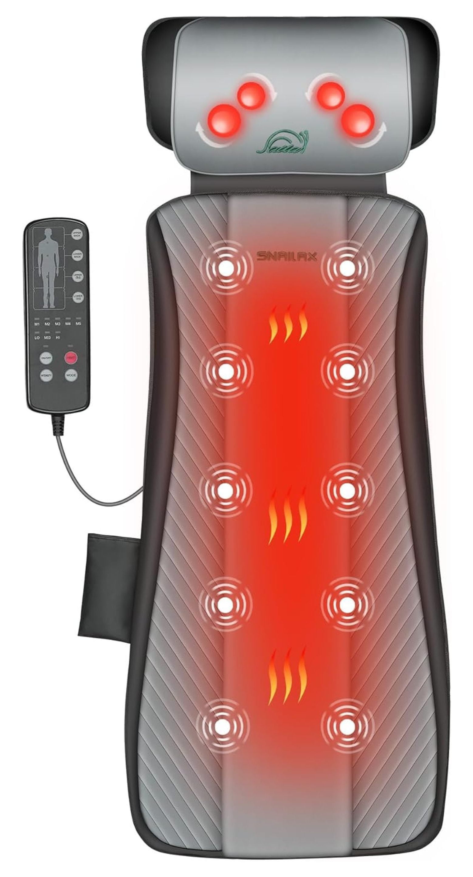 GnHoCh Full Body Massage Mat with Heat & Movable Shiatsu Neck Back