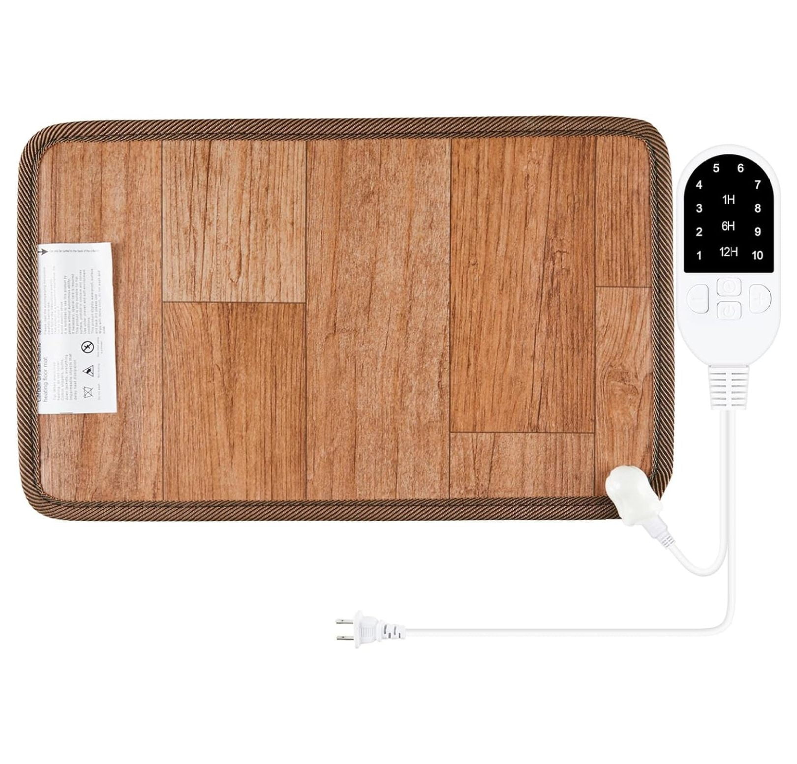 GnHoCh Heated Floor Mat Under Desk, Foot WarmerTimed Temperature