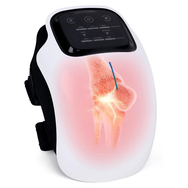 GnHoCh Knee Massager, Cycle Heating and Vibration, Wireless Large LED