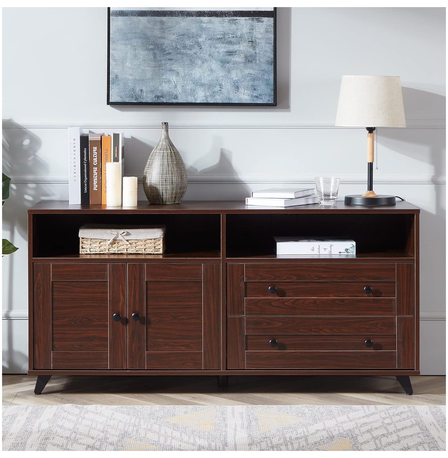 GnHoCh Modern Kitchen Buffet Sideboard, Entertainment Center with