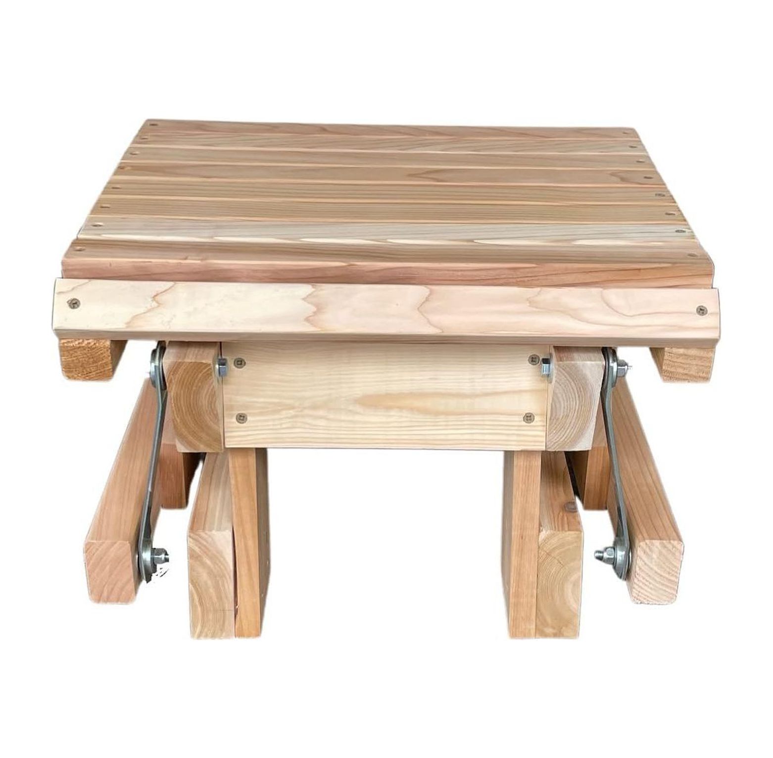 GnHoCh Natural Cedar Gliding Footstool for Gliders and Benches Amish