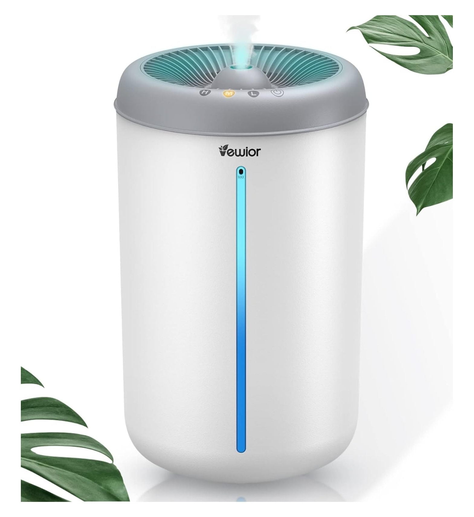 GnHoCh No Leaks Humidifiers for Bedroom, Upgrade 4.5L Cool Mist