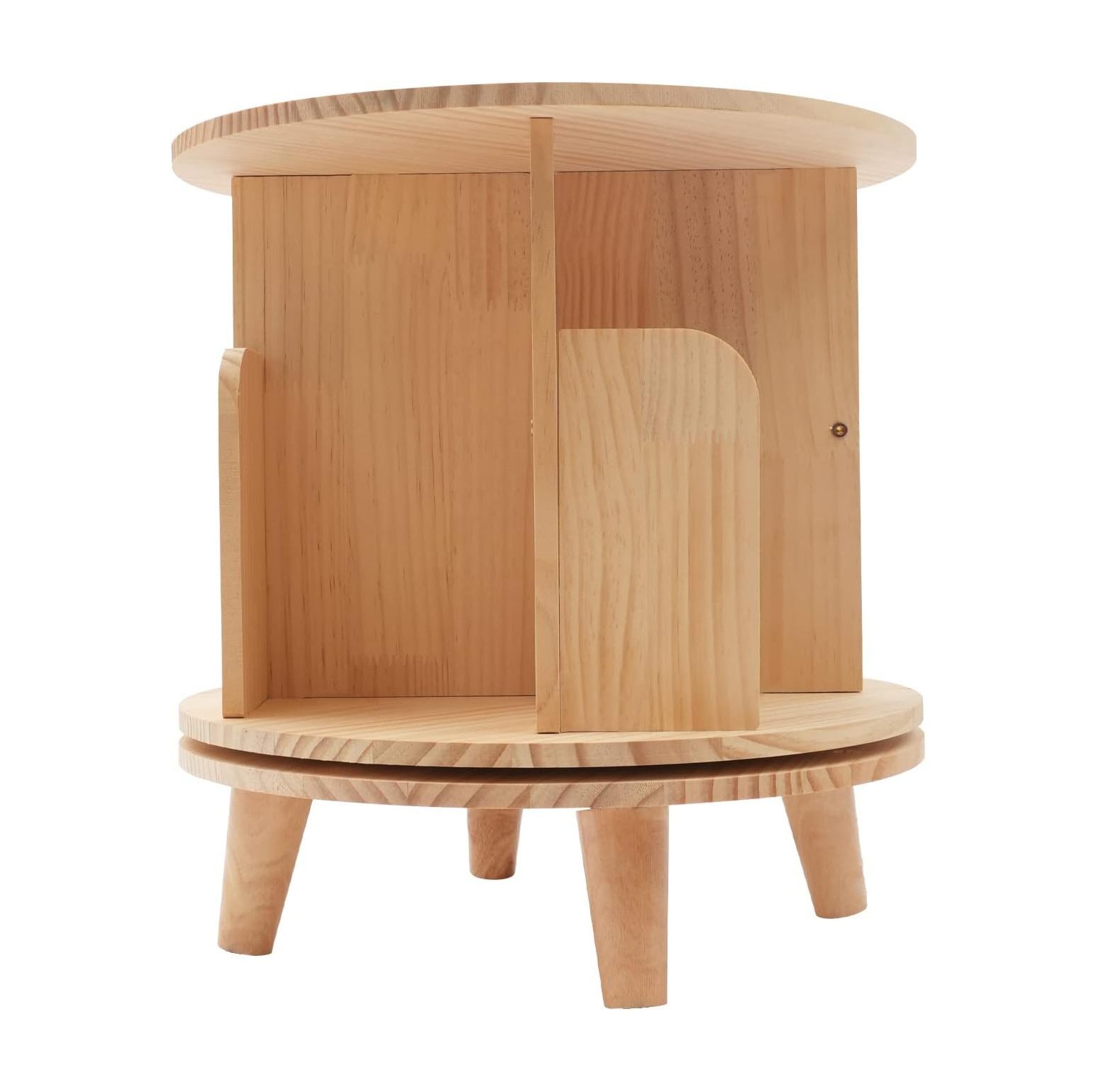 GnHoCh Rotating Bookshelf 360 Degree Display Floor Standing Bookcase