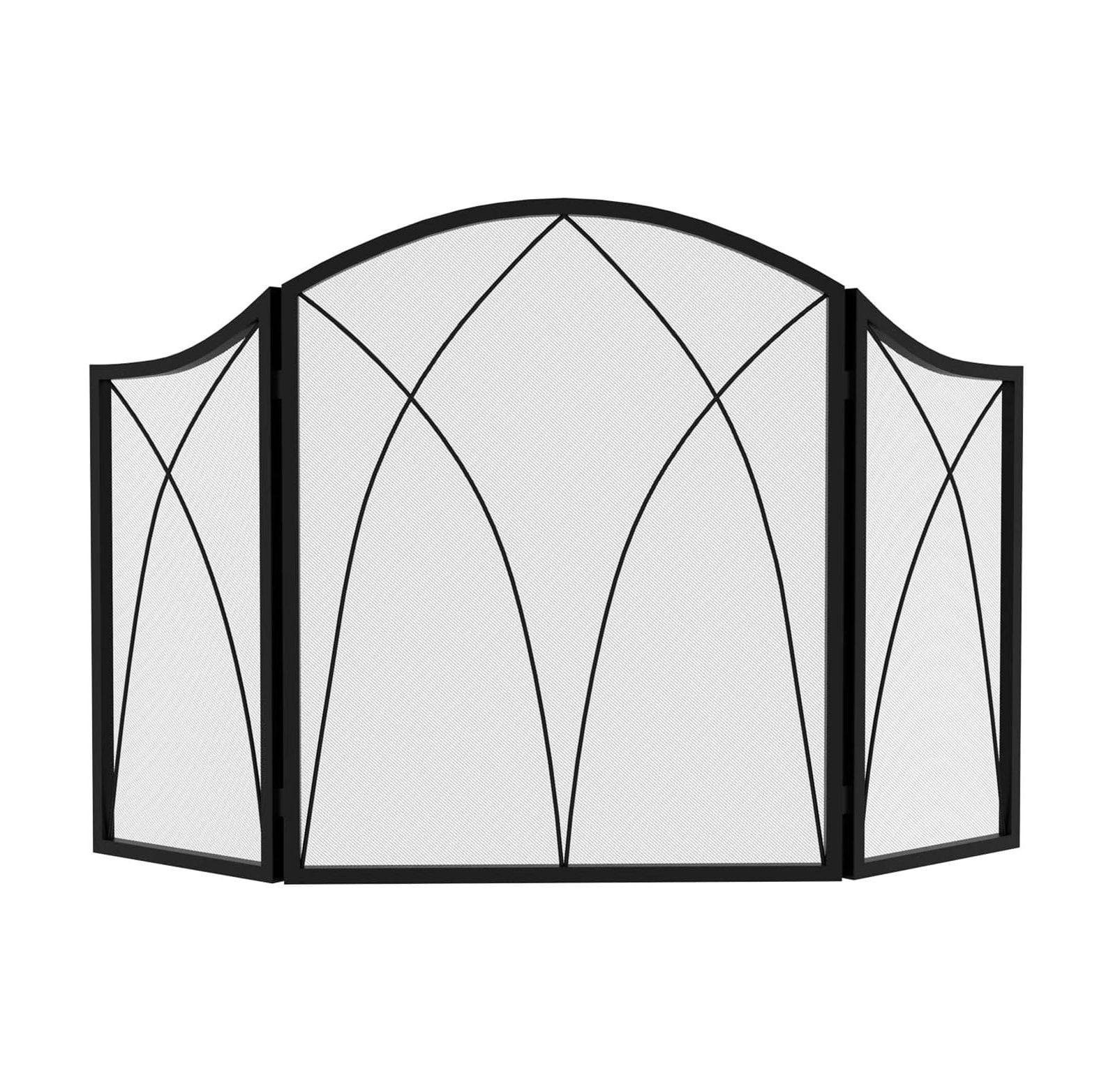 GnHoCh Three Panel Basic Arch Fireplace Screens