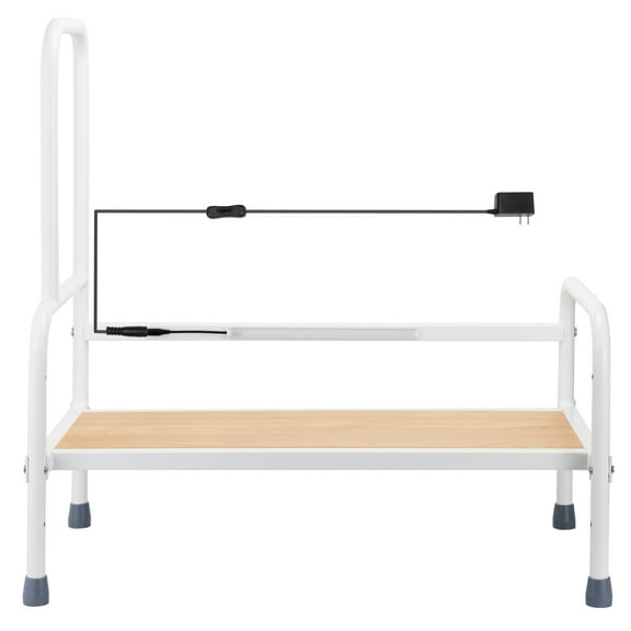 GnL Recsports Portable Steps for Bed with Adjustable Height Stool & LED Lights, Bed Steps for Elderly Adult