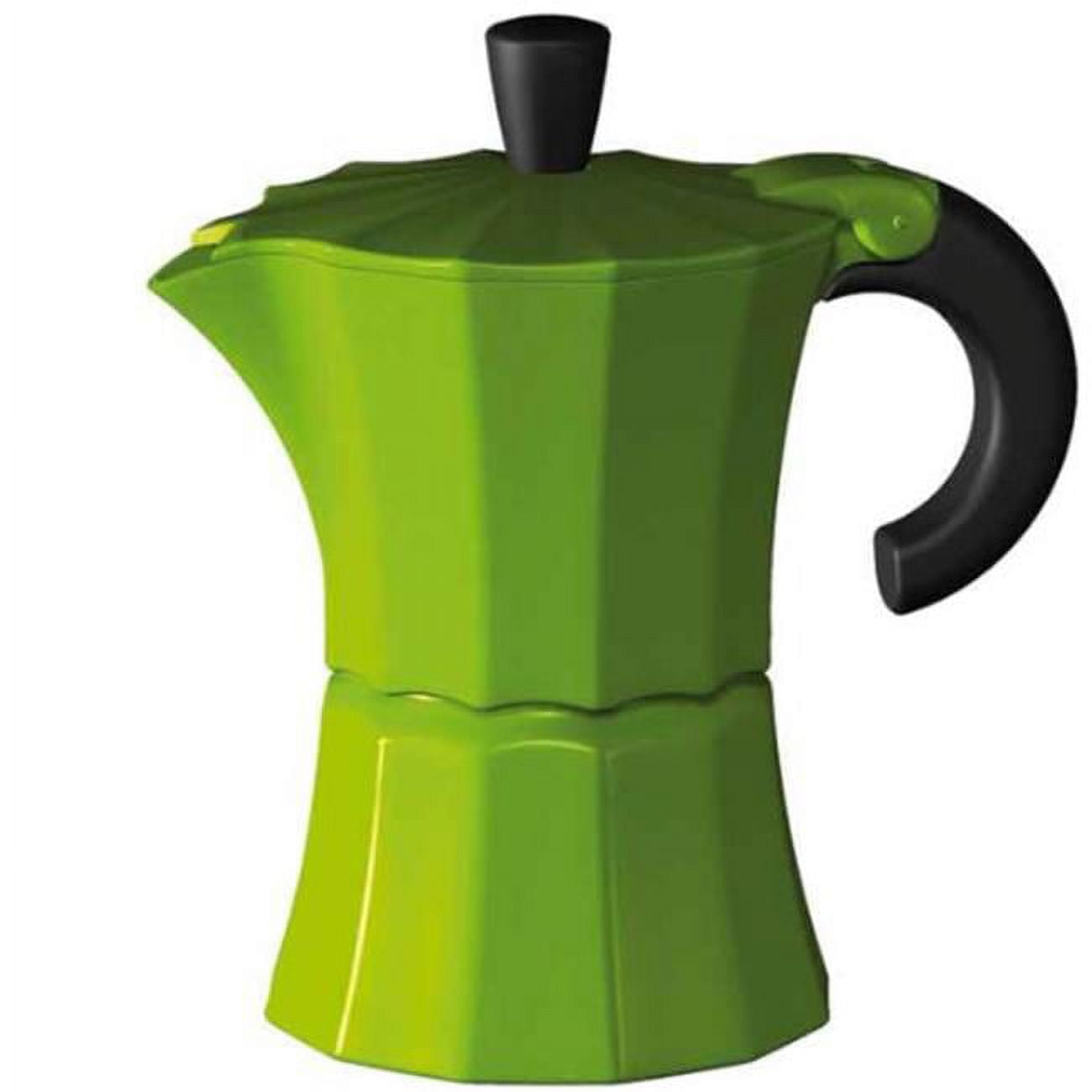 Gnali & Zani V210V3 Aluminum Stovetop Espresso Maker Green Measures