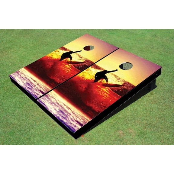 Gnarly Surfer Theme Cornhole Boards