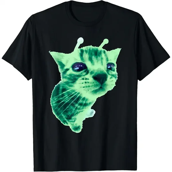 Gnarp Cat Meme Silly Alien Brainrot Funny Kitty Humor Unisex T-Shirt, up to Size 5XL