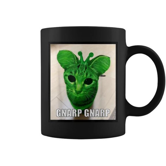 Gnarp Cat Silly Alien Cat Meme Coffee Mugs
