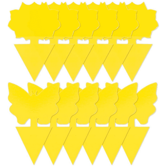 Gnat Extermination Solution, Non-Toxic and Odorless Fungus Gnat Traps for House Indoor Dual-Sided Fruit Fly Traps for Indoors Plant, Yellow Sticky Traps for Fungus Gnat Killer