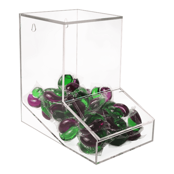 Gnjoyxuan Laundry Pods Container Acrylic Clear Dishwasher Pod Holder Hanging Candy Dispenser with 2 Lid for Home, kitchen