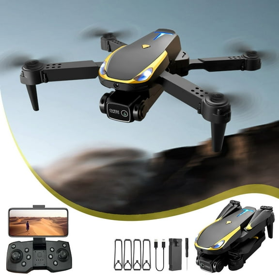 Gnmfd 1080P FPV Drone with Remote Control, Foldable Quadcopter with Altitude Hold, Headless Mode, Speed Adjustment, Trajectory Flight, LED Lights, WiFi Camera, Gesture Photography Drone