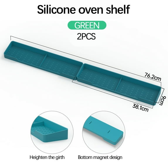 Gnmfd 15" Stove Top Magnetic Shelf 2 Pack, Kitchen Organizer Over Stove Spice Rack with Fall Prevention, Extra Storage Space for Cooking for Home Kitchen