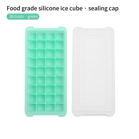 Gnmfd 24/36 Ice Trays With Lids, Stackable Freezer Ice Cube Trays for Easy Release, BPA-Free Reusable Ice Mold for Cocktail Juice Cold Drinks Baby Food Preparation and Summer Party
